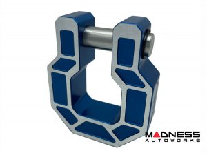 Ford Bronco Billet D-Ring - Royal Show Shackle - Aluminum - Blue w/ Machined Face - Single Ford Bronco Billet D-Ring - Royal Show Shackle - Aluminum - Blue w/ Machined Face - Single